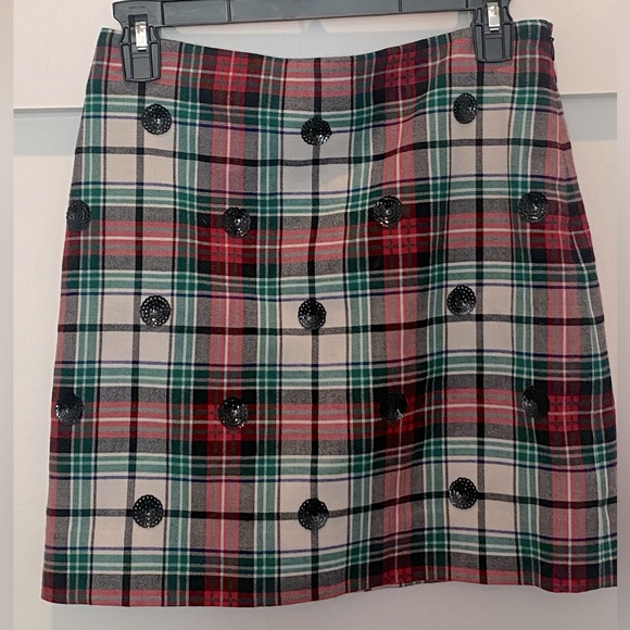 Vineyard Vines, size 00 plaid skirt with sequin accents, fully lined - Picture 1 of 6